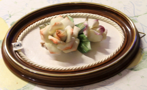 Wandbild bild porzellan oval - wandbild,