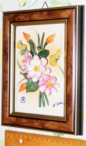 Wandbild bild porzellan blumen - wandbild,