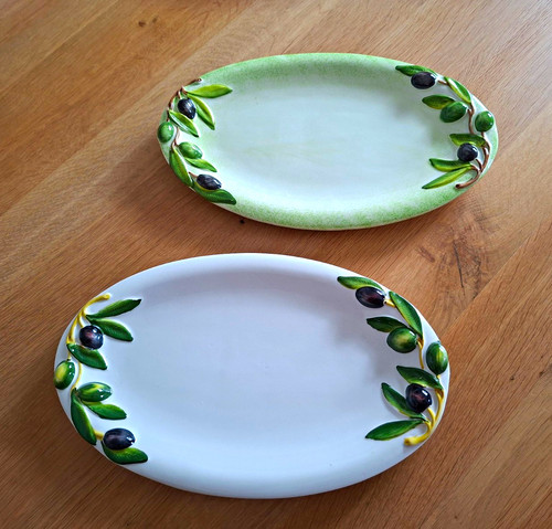 Italienische keramik ovale - 2x,