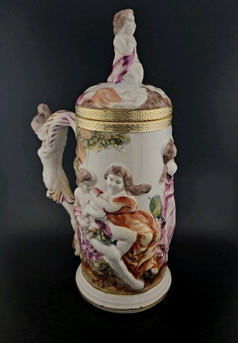 Capodimonte relief krug aus - capodimonte,