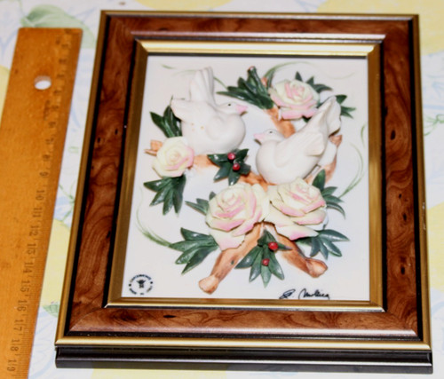 Wandbild bild tauben porzellan - tauben,