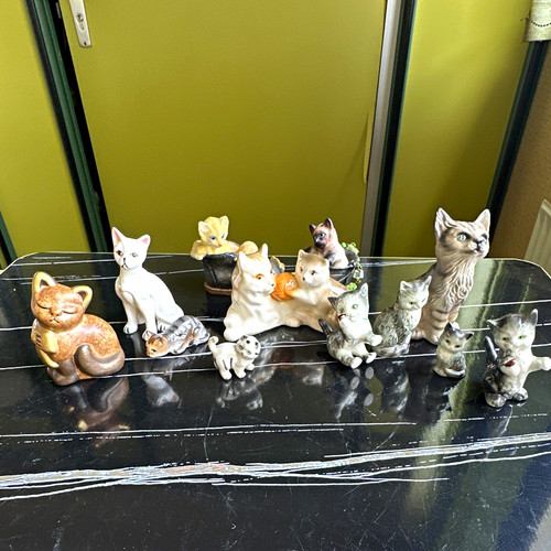 Vintage katzenfiguren sammlung - vintage,
